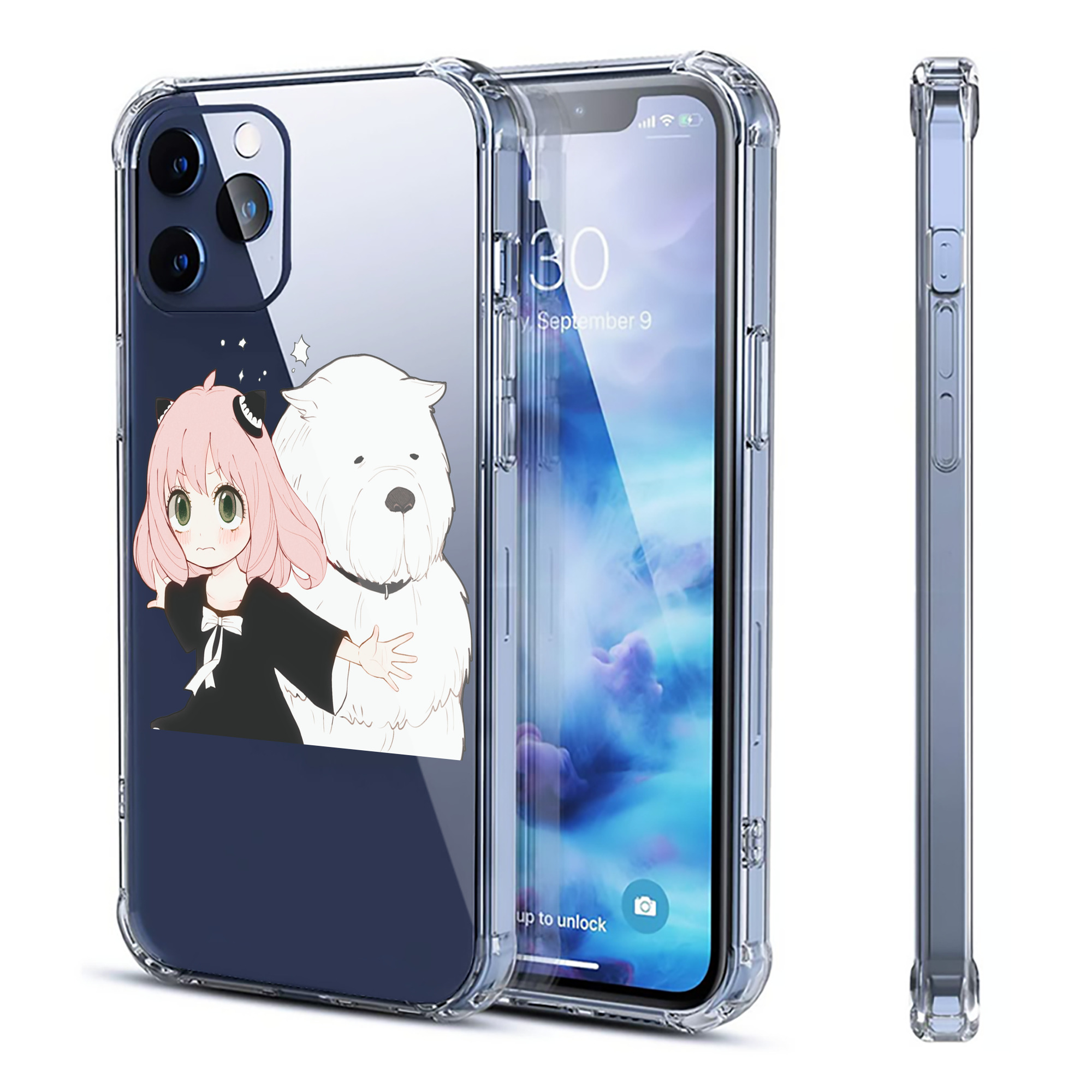 （画像用） SPY×FAMILY间谍家家酒 【iPhone 12シリーズ対応】透明スマホケース（クリアソフトケース）
